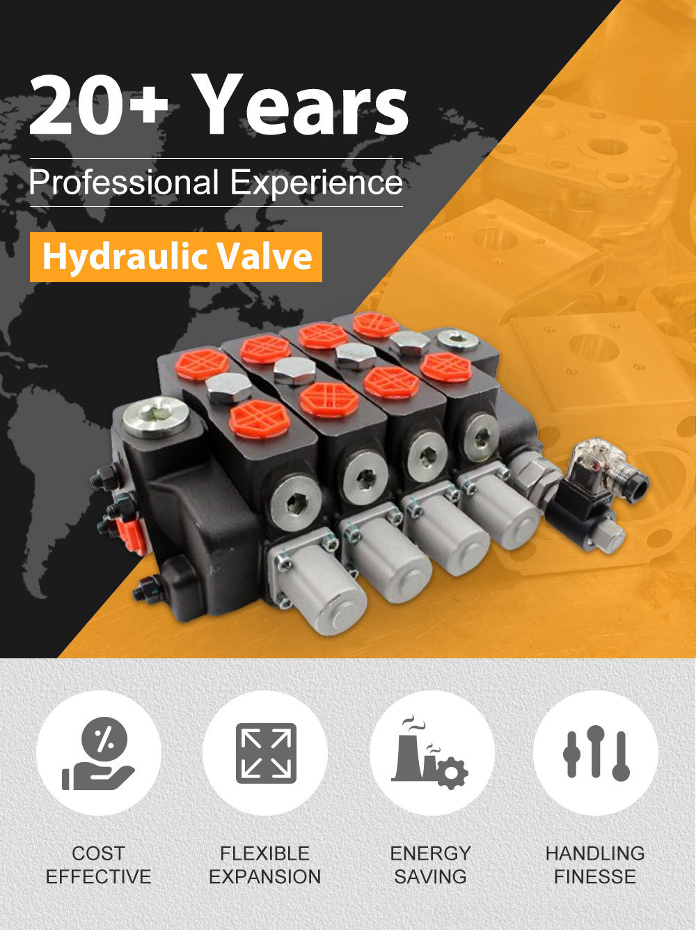 OEM Hydraulic Valve Solutions: Partner with Us for SD8-Electric unloading valve Manual 4 Spool Sectional Directional Valve detailed image